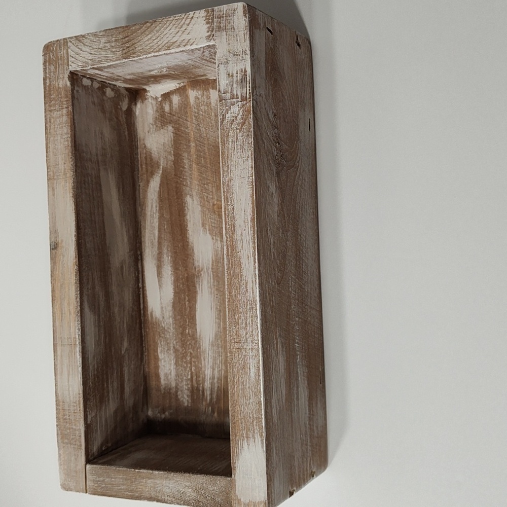 Pair of Solid Wood Rectangular Decor Boxes ( set of 2) - Picture 2 of 8